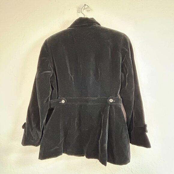 MDP Mario De Pinto Womens Black Velvet Blazer Jacket Zip Front Lined Lightweight - Picture 2 of 8